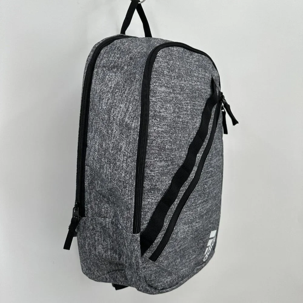 adidas Prime Sling Backpack Heather Gray Large School Bag Fits Laptop/Tablet Boy